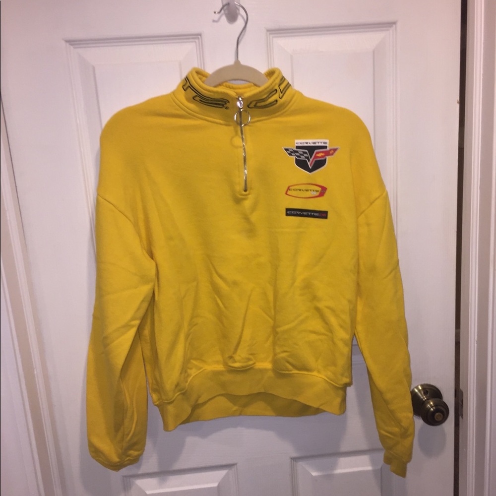 Yellow corvette quarter zip